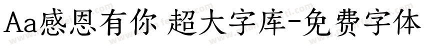 Aa感恩有你 超大字库字体转换